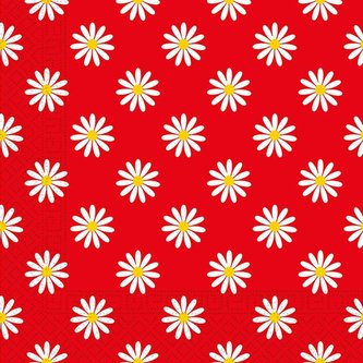 UBROUSKY 3VRSTVÉ KOPRETINY 33X33CM, ČERVENÁ