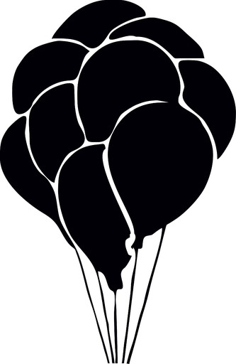 Balonky - plastová šablona 382 Rozměr: B 14,5x14,5cm