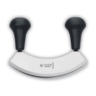 Nůž kolébkový dvojitý 22 cm, černý