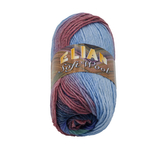 Příze SOFT WOOL - modrá, růžová - 100g / 134 m