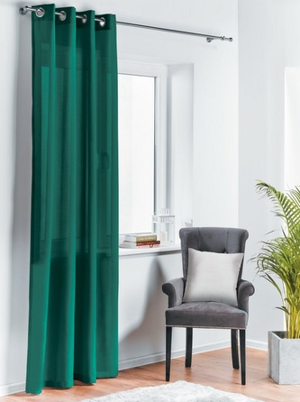 Dekorační závěs s kroužky OXFORD 140x260 cm zelená (cena za 1 kus) MyBestHome