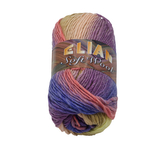 Příze SOFT WOOL - fialová, růžová - 100g / 134 m