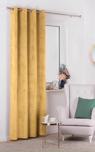 Dekorační závěs VELVET 140x260 cm, hořčicová (cena za 1 kus)  MyBestHome