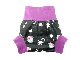 Natahovací svrchní kalhotky PUL - Valentina ve vesmíru__VELIKOST:M (7-11kg)