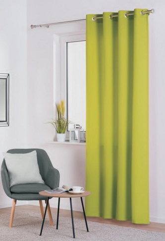 Dekorační závěs s kroužky OXFORD 140x260 cm limonka (cena za 1 kus) MyBestHome