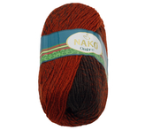 Příze OMBRE - červená, černá - 100g / 190 m