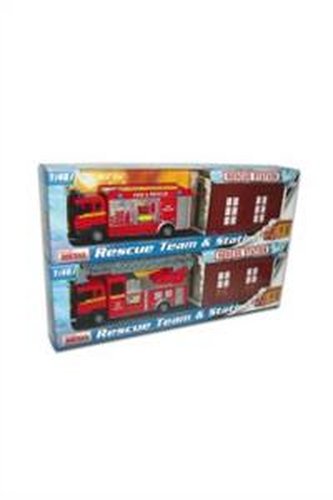 Stacja służb ratowniczych i samochód 1:48