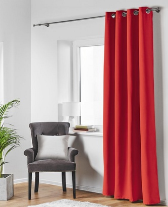 Dekorační závěs s kroužky OXFORD 140x260 cm červená (cena za 1 kus) MyBestHome