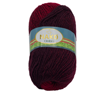 Příze OMBRE - červená - 100g / 190 m