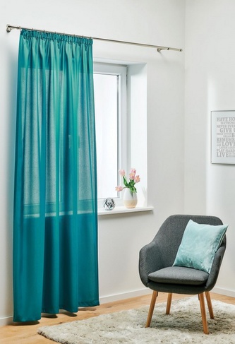 Dekorační závěs s kroužky TAPE OXFORD 140x260 cm tmavá mořská (cena za 1 kus) MyBestHome