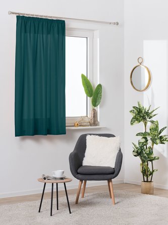 Dekorační závěs s řasící páskou SHORT TAPE OXFORD 140x160 cm zelená (cena za 1 kus) MyBestHome