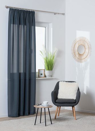 Dekorační závěs s řasící páskou TAPE OXFORD 140x260 cm tmavě šedá (cena za 1 kus) MyBestHome