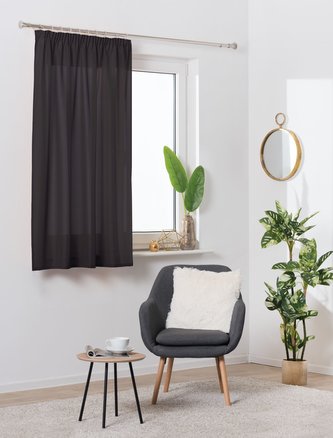 Dekorační závěs s řasící páskou SHORT TAPE OXFORD 140x160 cm tmavě šedá (cena za 1 kus) MyBestHome