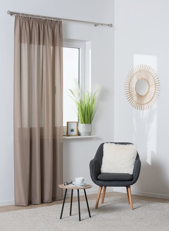 Dekorační závěs s řasící páskou TAPE OXFORD 140x260 cm taupe (cena za 1 kus) MyBestHome