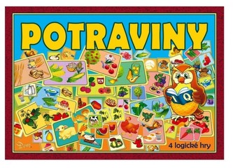 Potraviny 4 logické hry společenská hra v krabici 29x20x4cm