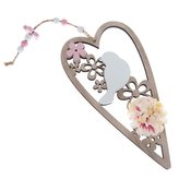 Dřevěná závěsná jarní dekorace, 12/192