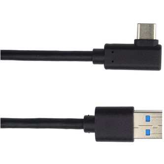 PremiumCord kabel USB 3.1 C/M zahnutý konektor 90°, USB 3.0 A/M, 50cm