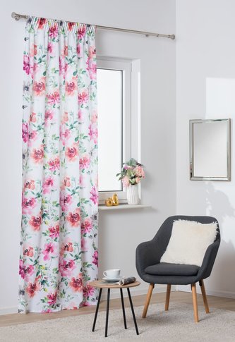 Dekorační vzorovaný závěs s řasící páskou AZALEA 140x260 cm (cena za 1 kus) MyBestHome