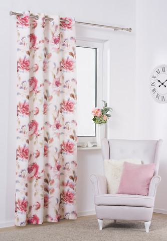 Dekorační vzorovaný závěs s kroužky FESTIVA 140x260 cm (cena za 1 kus) MyBestHome