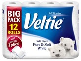 papír toaletní VELTIE 3vrstvý BÍ (12ks)