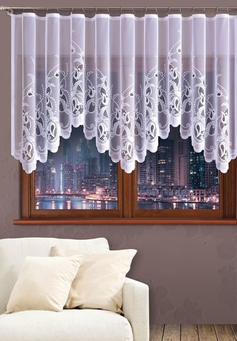 Dekorační oblouková krátká záclona NELA bílá 300x120 cm MyBestHome