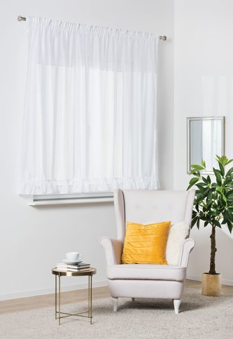 Dekorační krátká záclona s řasící páskou EMILIA bílá 290x160 cm MyBestHome
