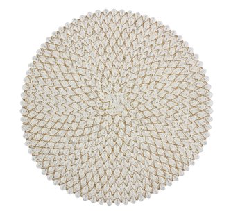 Prostírání kulaté VIENNA krémová/zlatá O 38 cm Mybesthome