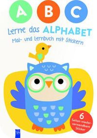 A,B,C - Lerne das Alphabet - Mal- und Lernbuch mit Stickern (Cover Eule) A,B,C - Lerne das Alphabet - Mal- und Lernbuch mit Stickern (Cover Eule)
