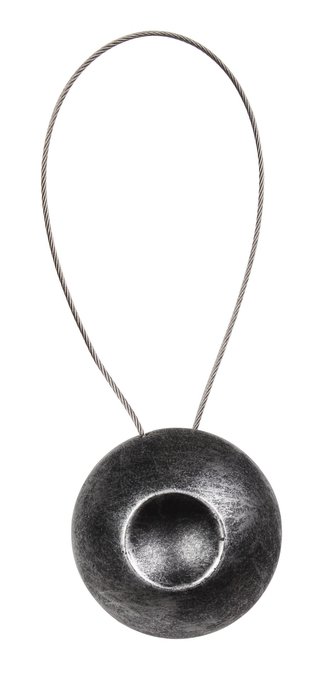 Dekorační ozdobná spona na závěsy s magnetem MAGNES, stříbrná, O 4 cm Mybesthome