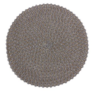 Prostírání kulaté VIENNA šedá/zlatá O 38 cm Mybesthome