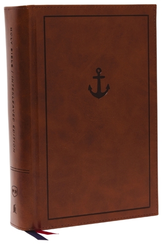 NKJV, Interleaved Bible, Journal Edition, Leathersoft over Board, Brown, Red Letter, Comfort Print