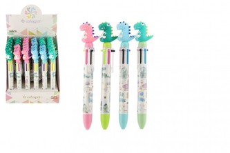 Propiska/Tužka dinosaurus šest barev plast 17cm 4 barvy  - cena za 1 ks