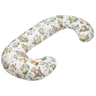 Univerzální kojící polštář ve tvaru C New Baby Zvířátka bílý