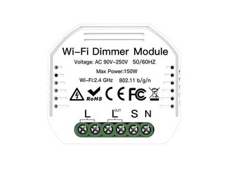 Smart ovladač osvětlení MOES Dimmer Module MS-105 WiFi Tuya
