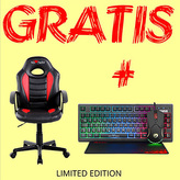 Dětská herní židle Red Fighter C5, černo-červená, + sada 3v1 CM310 PROMO