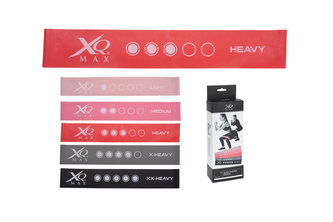 Odporová guma na cvičení sada 5 ks, růžové