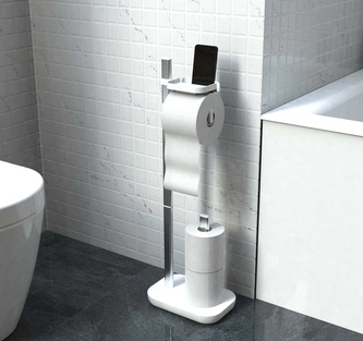 Stojan na toaletní papír bílý 73x25x16cm