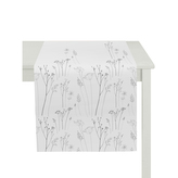 Běhoun s motivem lučních květů, barva krémová, 40x150 cm,100 % polyester.