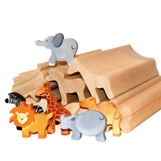 Divoká zvířátka dřevěné motivy sada 6 kusů