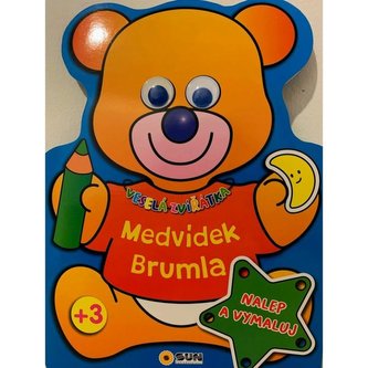 Veselá zvířátka Medvídek Brumla - Nalep a Vymaluj