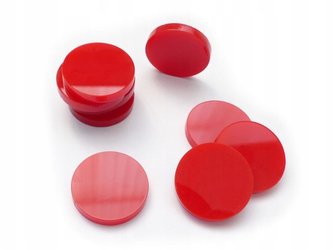 Znaczniki akryl czerwone koło 22x3 10szt Znaczniki akryl czerwone koło 22x3 10szt