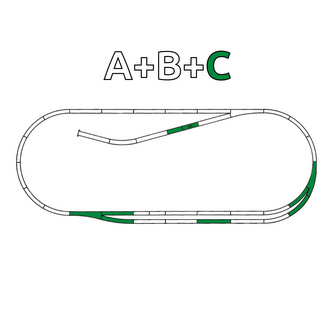 Roco Line Sada kolejí C (paralelní úsek) s podložím - 42011