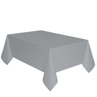 Ubrus stříbrný papírový 137 cm x 274 cm