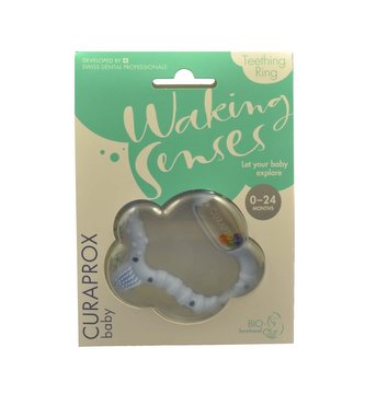 Curaprox BABY kousací kroužek 0-24m modrý