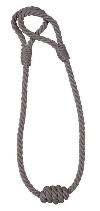 Dekorační ozdobná proplétaná šňůra na závěsy TIEBACK šedá 46 cm Mybesthome