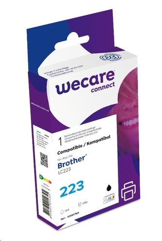 WECARE ARMOR cartridge pro Brother DCP-J4120DW, MFC-J4420DW, 4620DW, 4120DW, 4625DW (LC223BK), černá/black, 12ml, 600str