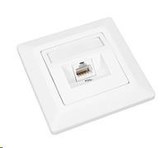 Solarix Zásuvka CAT5E UTP 1 x RJ45 pod omítku bílá SX9-1-5E-UTP-WH