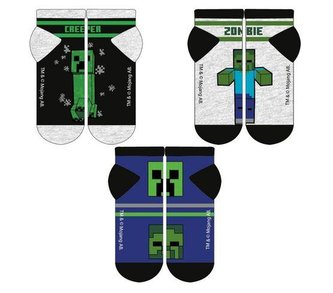 SADA 3 KS PONOŽKY MINECRAFT - velikost 35-38