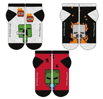 SADA 3 KS PONOŽKY MINECRAFT - velikost 29-30