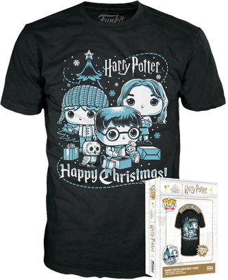 Funko Boxed Tee: Harry Potter Holiday- Ron, Hermione, Harry M